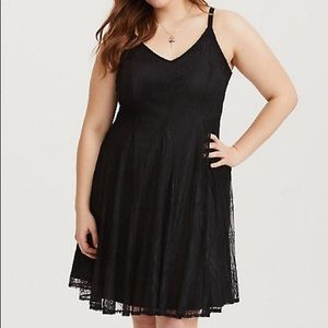 Torrid Black Lace A-Line Mini Dress
